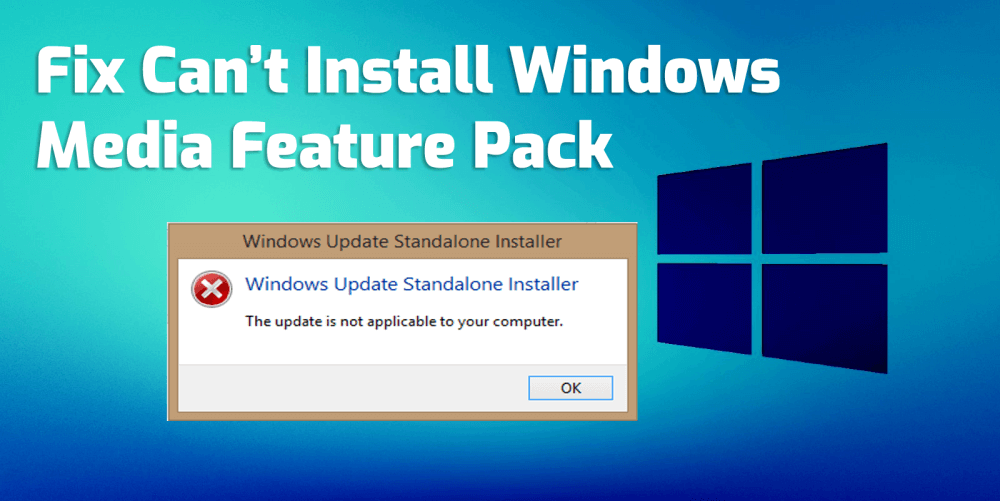 how to install media feature pack